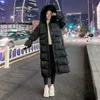 Frauen Puffer Jacke 2019 Winter Für Oberbekleidung Frauen Parkas Fell Kapuze Baumwolle Gepolsterte Weiblichen Mantel Warme Outwear