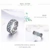 Bamoer 100 925 Sterling Silver Petals of Love Sweet Clover Blue CZフィンガーリング