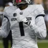 Personnalisé Utah State Aggies 2019 Football N'importe quel nom Numéro Bleu marine Gris Blanc 10 Amour 16 Nathan 9 Bobby Wagner 54 Jersey 4XL