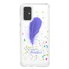 Phone Cases For Samsung S20 PLUS S21 Ultra Clear Scratch Resistance Acrylic Relief Feathers Quill Pen Design Emboss Cover