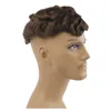男性のためのハンサム5茶色のツーピーフルレースメン039Sウィッグヘアピースブラジルの人間の髪の交換