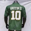 2024 YENİ NCAA Baylor Formaları 10 RG3 ROBER GRIFFIN III KOLEJ FUTBOL JERSEY Yeşil Beyaz Sarı Boyut Genç Yetişkin