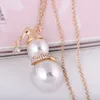 catena lunga del maglione collana del pendente del regalo di natale zucca del pupazzo di neve della perla del diamante Collane femminili