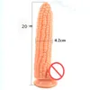 Maisdildo, weiches Silikon, gefälschter Penis, weibliche Masturbation, großer Schwanz, Sexspielzeug für Frauen, Partikeloberfläche, Vagina stimuliert Analmassagegerät