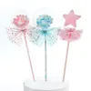 cake topper banner for DIY Cupcake Wrapper Baking Cup birthday/wedding party bar Table decoartion pink/blue ball