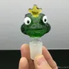 Frosch-Cartoon-Glasblasenkopf Großhandel Bongs Ölbrenner Rohre Wasserpfeifen Glaspfeife Bohrinseln Rauchen Kostenloser Versand