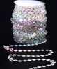 Żyrandol wiszące łańcuch łuki drzwi backdrops kurtyny DIY koraliki akrylowe przyjęcie weselne dekory diament kryształ girlanda wiszące światła kurtyny