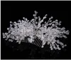 Tiara nupcial boda peineta de cristal hecha a mano joyería nupcial