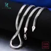 4mm Nice 925 Sterling Sterling Snake Snake Hommes Femmes Collier Chaîne avec Clasps de homard Top Qualité Superbe bijoux magnifique Kasanier