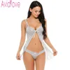 Avidlove Sexy Lingerie da donna Intimo fantasia con perizoma Fitness Babydoll Indumenti da notte Lingerie sexy Intimo caldo Indumenti da notte in pizzo D18120802