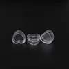 Free Shipping 200pcs x 4g Clear Plastic Sample Containers Mini PS Jar With Lid Empty Heart Shape Cosmetic Packaging Pot Box