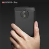 Joflo Phone Cover Case dla Moto E4 Plus Szczotkowane Skid Włókno TPU Włókna