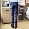 2019 bawełna męska czysta bawełna moda butikowy elastyczna szczupła biznes formalnie garnitur spodnie / męska suknia ślubna garnitur spodnie spodnie