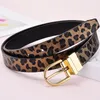 Wholesale-Leopard Belt Double-sided Rotating Needle Buckle Ladies Belt Two-color Universal Youth Student Belt In Europe and America