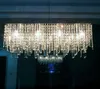 Moderna cristallo K9 rettangolare creativa cinese modo semplice lampadario illuminazione a LED bar ristorante Lampada da soffitto LED Fixture MYY