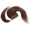 Vmae Braziliaanse Peruaanse rechte 100 g 120 g Natuurlijk bruine dubbel getrokken paardentailclip in magische wrap rond paardenstaarten maagdelijk menselijk haarverlenging