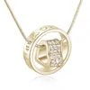 10pcs / lot Forever Lover Heart Collier 14K Plaqué Or Cubique Zircone Pendentif Colliers pour femmes Mode Jewelry210K