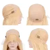 12a 613 koronki przednie peruvian głębokie fala ludzki włosy peruka dla kobiet kręcone blondynka przezroczysty frontal pre Cieked Diva1