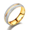 Gold Matt Polnischen Edelstahl Ring Diamant Kristall Ring Paar Ringe für Männer Frauen Mode Schmuck Drop Schiff