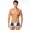 Mesh quadrangle man underwear men's cotton flat pants man boxers with bag packing