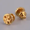 Fashion-New arrival Brand name hollow round geometry Stud Earring in 1.1cm women wedding gift jewelery Free Shipping PS6629