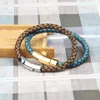 Vendita calda Bracciali in acciaio inossidabile argento Bracciale classico vintage in vera pelle Gioielli in oro per uomini e donne