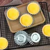 Stampo per crostata all'uovo Ondulazione antiaderente Forma di fiore in lega di alluminio Riutilizzabile Stampo per cupcake e muffin Teglia per tortine