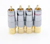 HIFI 8st Nakamichi 10mm Gold Plated RCA Plug Locking Non Solder Plug RCA Coaxial Connector Socket Adapter Factory High Quality7622976
