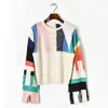 Jastie Colorblock Chic femmes pull tricoté hiver nouveau pull surdimensionné chandails haut blusa de frio feminina pulls