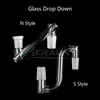 Adattatore a discesa in vetro parallelo dritto 14mm 18mm Adattatori a discesa maschio femmina per quarzo Banger Fumo Pipa ad acqua Olio Dab Rigs Bong