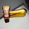 Amber Glass Pipe Barrel Partihandel Glas Hookah, Vattenbeslag