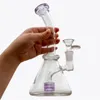 Narghilè Bicchiere di vetro Bong Heady Tubo dell'acqua spesso con banger al quarzo 14mm Tubi gorgogliatore mini impianti di tamponamento dell'olio