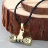 Sport Fitness Necklace Weight Lifting Luck Dumbbell Pendant Necklace For Men Jewelry Weightlifting Charm Vintage Women