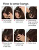 Air Bang Hair Extensions Real Human Hair Bangs Clip in Side Bangs Straight Fringe Hair Extensions3177389