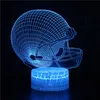 Piłka nożna Przyjaźń Prezenty 3D LED Night Light3D Illusion Lampa Stołowa 7 Kolor Zmiana Noc Light Chłopcy Dziecko Dzieci Baby Gifts