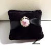 핑크 에나멜 꽃 매력 보석 액세서리 로고 Pandora 925 스털링 실버 팔찌를위한 원래 상자