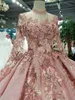 Romantic muslim wedding dresses Vintage High Neck Long Sleeve Lace Applique Princess wedding dress New Design Bridal Gowns robe de3246188