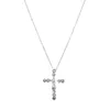 Collier plaqué argent bijoux mode croix CZ cristal Zircon pierre pendentif collier cadeau de noël