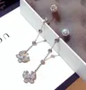 Diassista di lusso di lusso super scintillanti Diamonds di lusso zircone carino bella farfalla a lungo crollo per donna