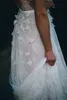 2019 Vintage Lace A Line Robes Bateau manches courtes Fleurs faites à la main avec Ribbon Garden Country Robes de mariage Vestido de Novia