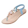 Mode Vrouwen Schoenen Sandalen Boheemse Dames Dia's Dia's Uil Beaded Flat Clip Teen Sand Beach Groothandel Gratis Verzending