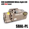 Taktiska ficklampor Sbal-PL Flash Multifunktion Konstant / Momentant vitt ljus med röd laser ficklampa 20mm Mount Picatinny Rail