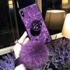 Diamond Houder Marmeren Glitter Bling Phone Case voor iPhone11 Pro Max XR XS MAX 6 7 8 Plus Samsung A20 A30 A40 A50 A60 A70