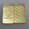 4 peças não magnéticas outras artes e ofícios América JM Coin Johnson Matthey 50 x 28 mm banhado a ouro prata barra de cecoration com237i