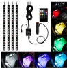 Geral Car styling remoto sem fio / Music / Voice Control Interior Andar Pé Decoração Luz Atmosfera RGB Neon LampStrip