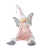 Статуэтка полосатая ткань праздничный милый Рождественская кукла кулон подарок партия офис украшение дома праздничное украшение Ангел девушка XD22545