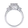 Moda Prosty Elegancki Blue Diamond Ring Romantic Lovely Wedding Engagement Love Ring Rozmiar 6-10