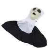 Maska lateksowa z zakonnicą z chusteczką na głowę terror twarz maski przerażające thriller cosplay Antifaz para fiesta horror cross Hallo3344224