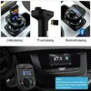 FM-zender Aux-modulator Draadloze Bluetooth-handencarkit Auto- of mp3-speler met 31A snellader Dubbele USB-autolader2972834