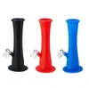 Silicone bong Hookahs with metal downstem Diffuse colored Portable foldable Smoking Water pipe Oil Rig 235mm